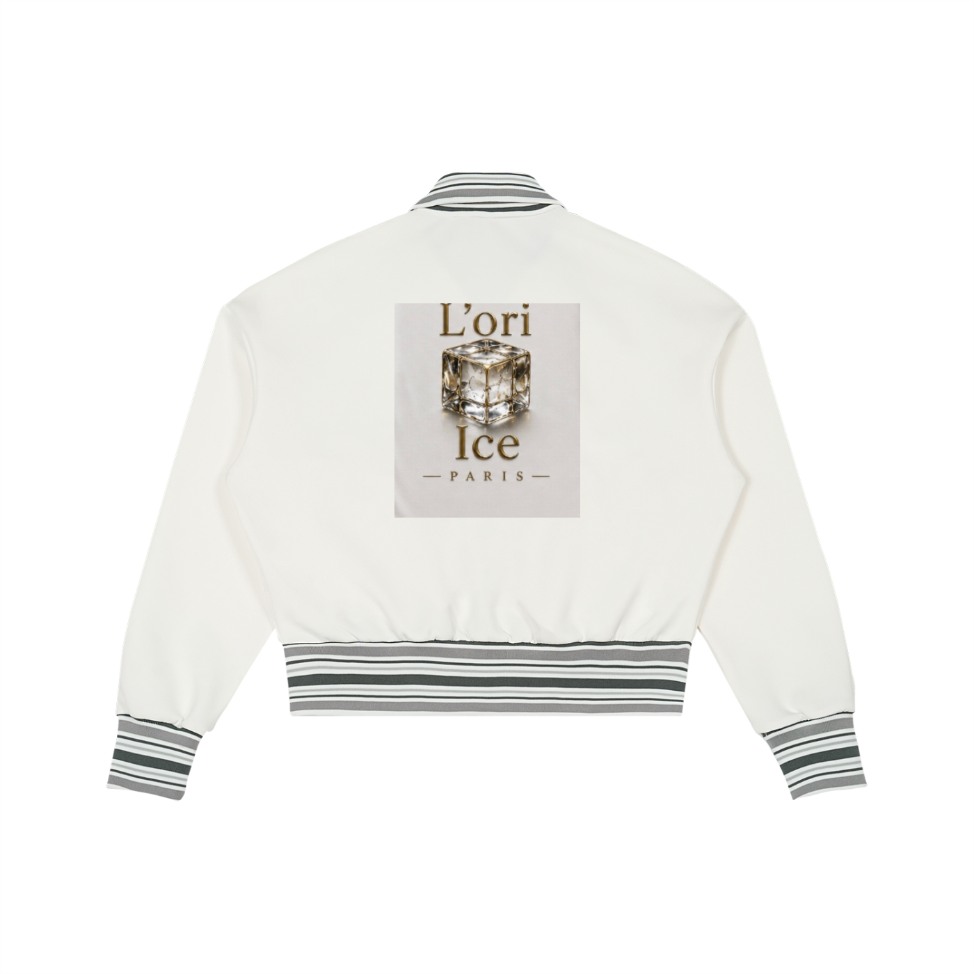 L’ori Ice Paris Striped Rib Collar Zip Jacket
