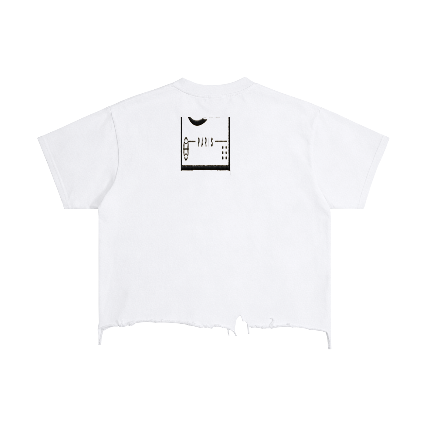 L’ori Ice Paris Vintage Wash Boxy Distressed Hem T-Shirt