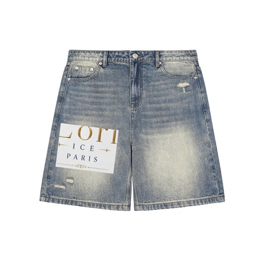 L’ori Ice Paris  Baggy Denim Shorts