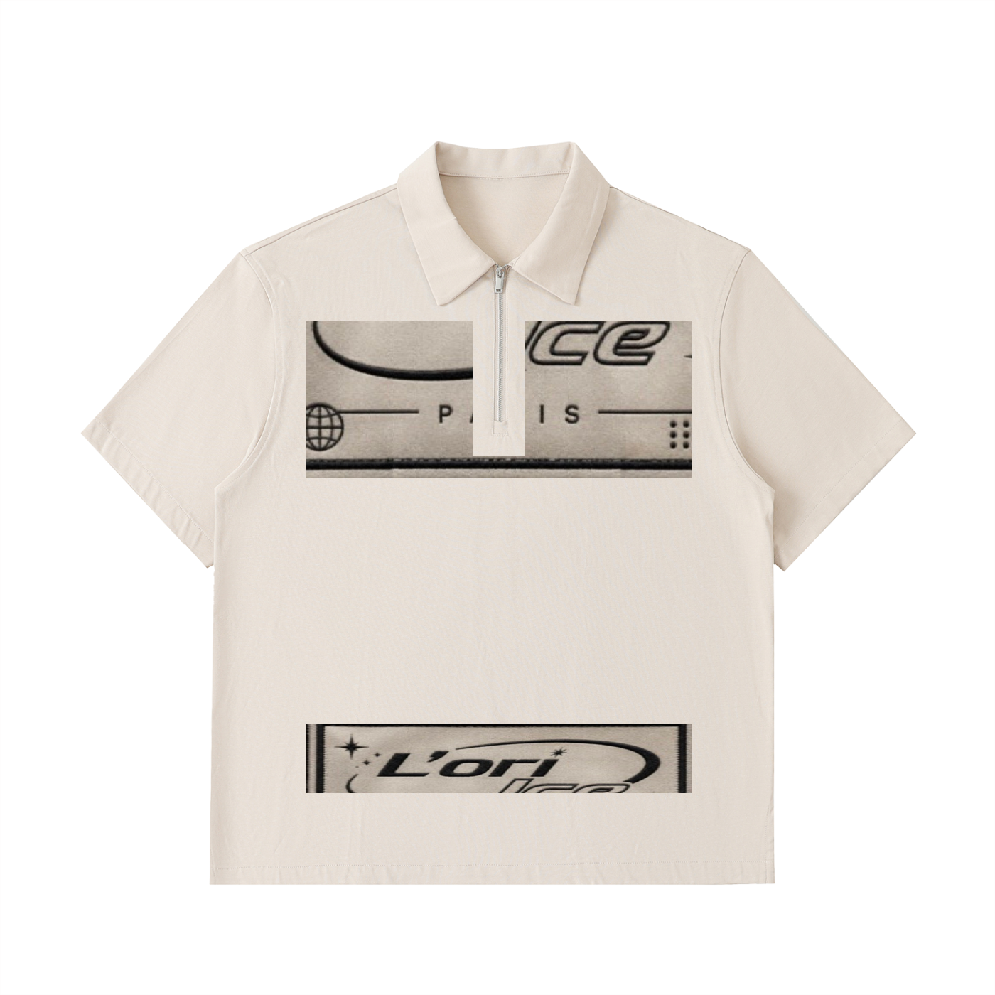L’ori Ice Paris Zip Cotton Polo Shirt