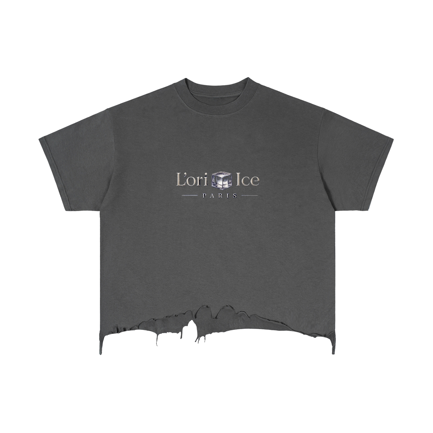 Vintage Wash Boxy Distressed Hem T-Shirt