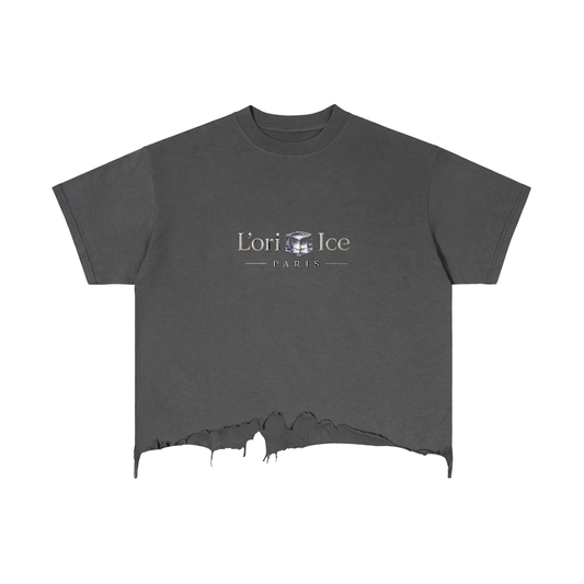 Vintage Wash Boxy Distressed Hem T-Shirt