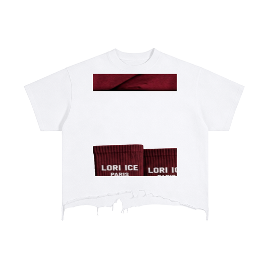 L’ori Ice Paris Vintage Wash Boxy Distressed Hem T-Shirt