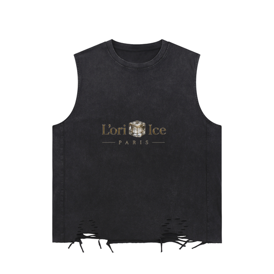 L’ori Ice Paris Snow Washed Raw-Hem Tank Top
