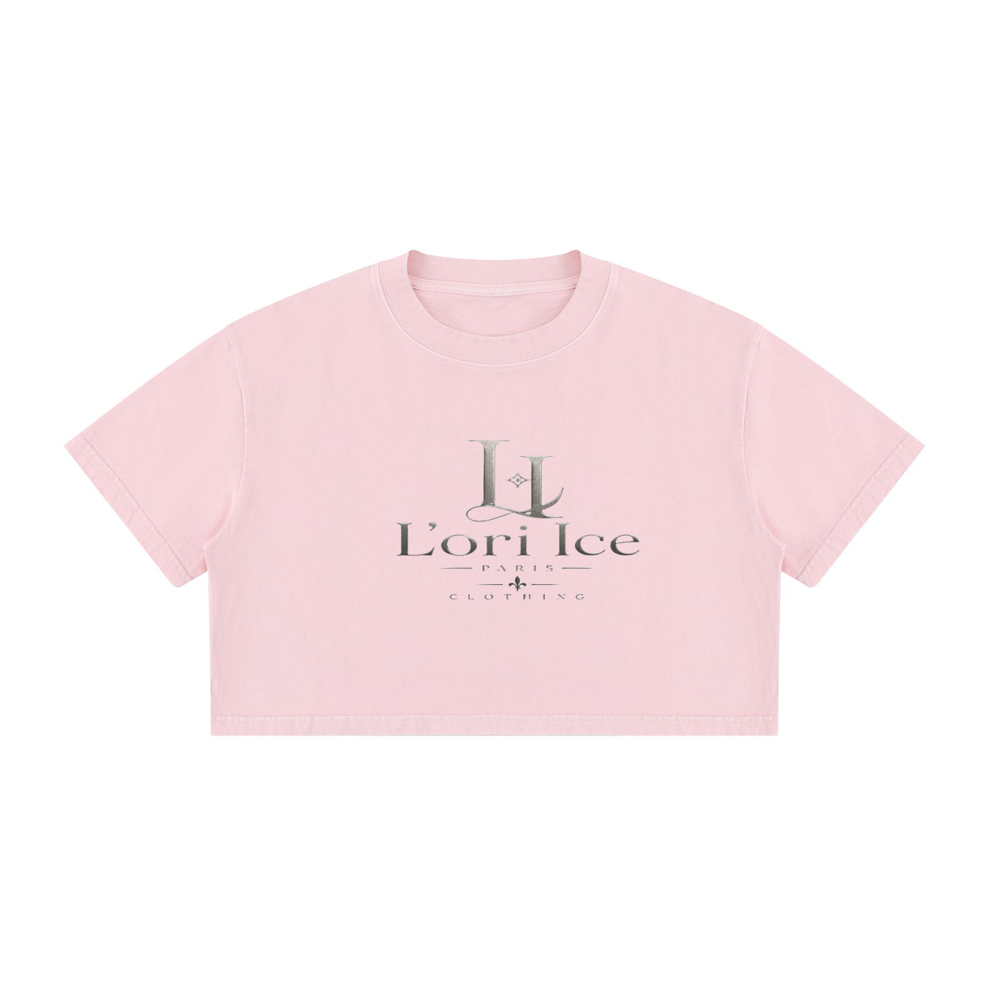 L’ori Ice Paris ( Women's Mineral Wash Cotton Crop T-Shirt