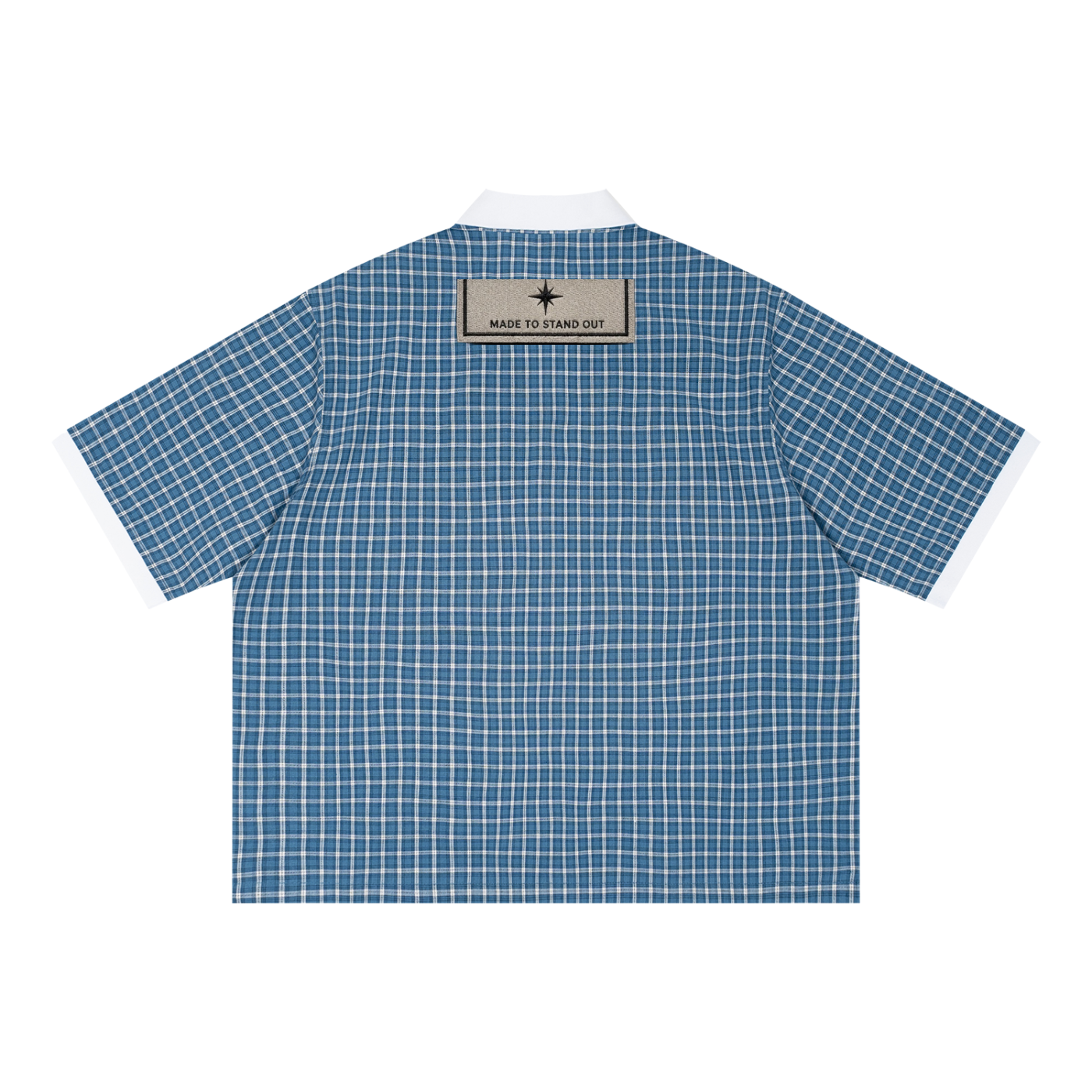 L’ori Ice Paris ( Unisex Boxy Plaid Color Block Polo Shirt