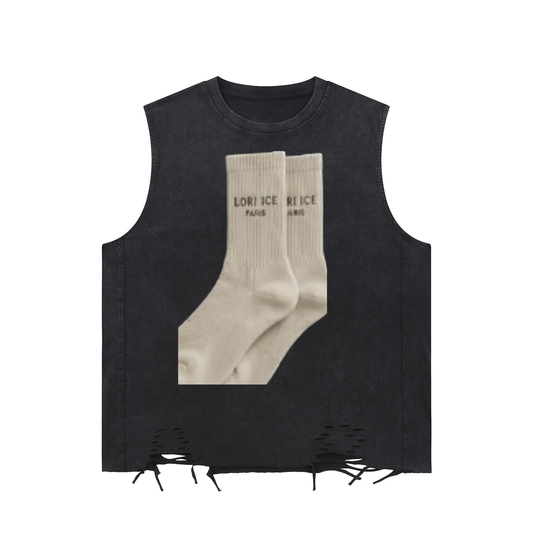 L’ori Ice Paris Snow Washed Raw-Hem Tank Top