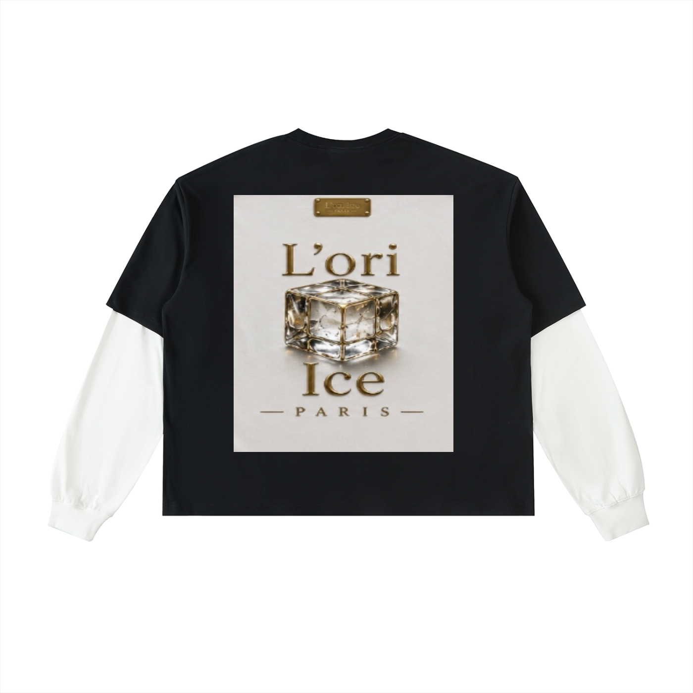 L’ori Ice Paris Layered Contrast Sleeve Cotton T-Shirt