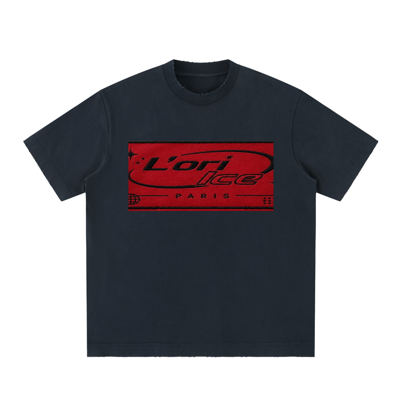 L’ori Ice Paris Heavyweight Vintage Washed Frayed T-Shirt