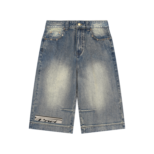 L’ori Ice Paris Wash Baggy Denim Shorts