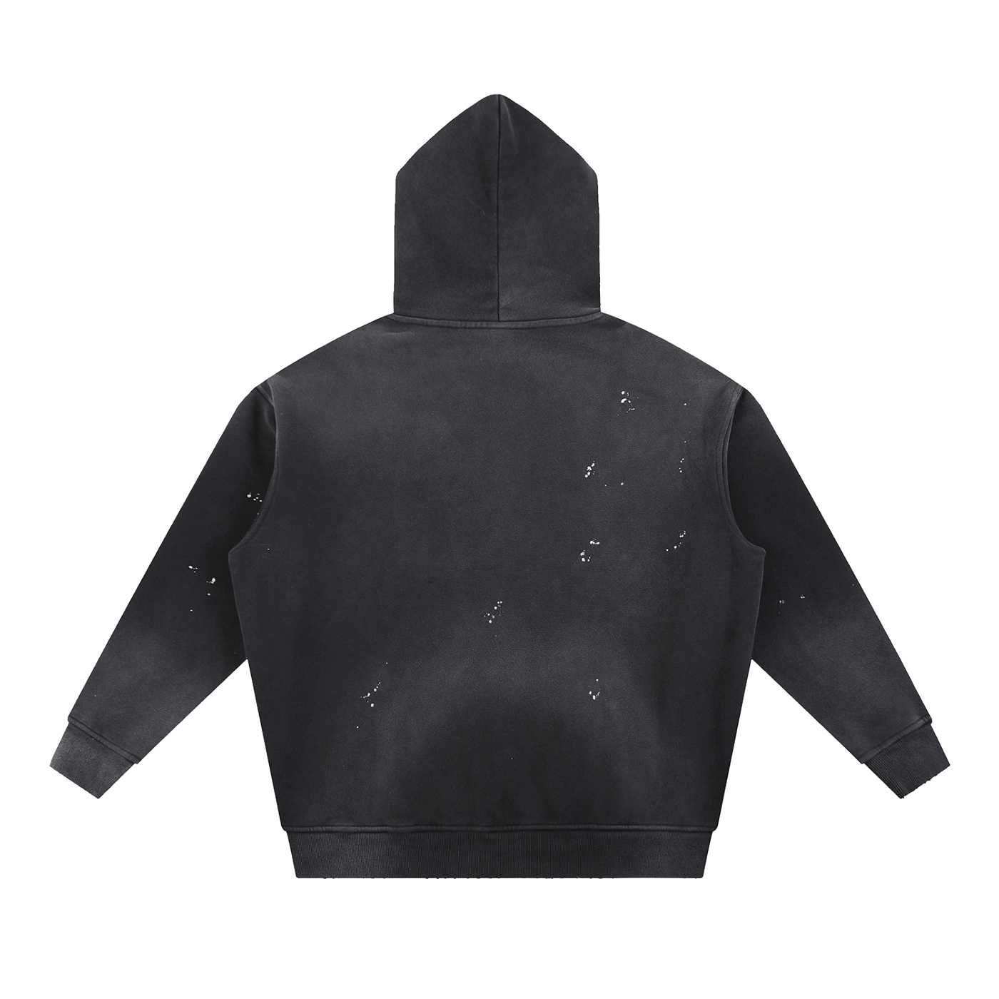 L’ori Ice Paris Vintage Washed Frayed Fleece Hoodie