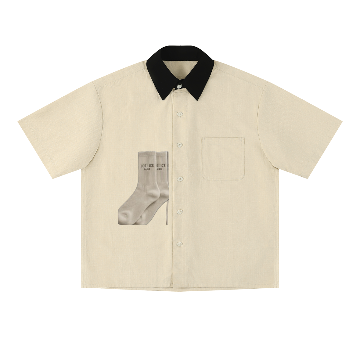 L’ori Ice Paris. Unisex Color Block Short Sleeve Shirt