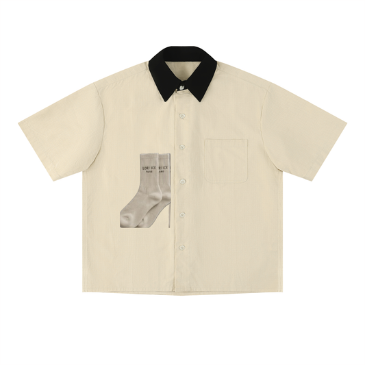 L’ori Ice Paris Unisex Color Block Short Sleeve Shirt