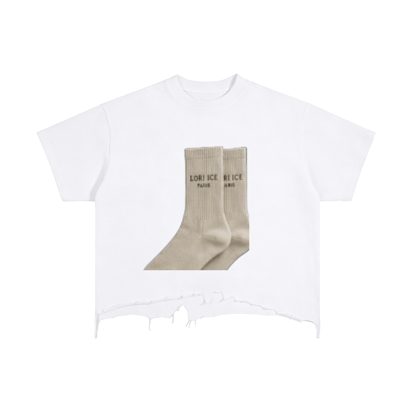 Vintage Wash Boxy Distressed Hem T-Shirt