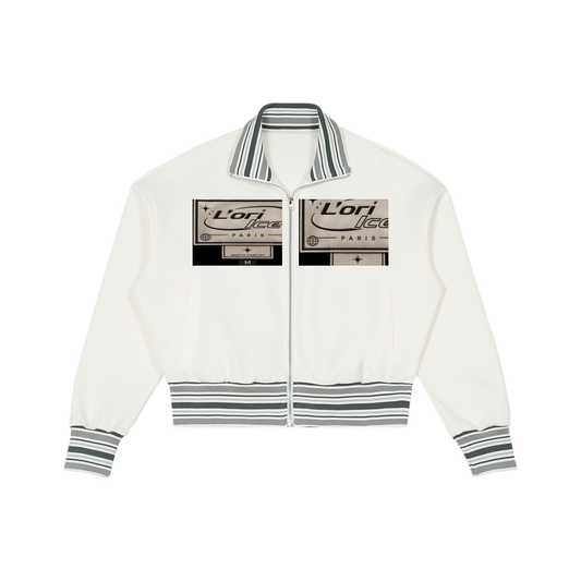 L’ori Ice Paris Striped Rib Collar Zip Jacket