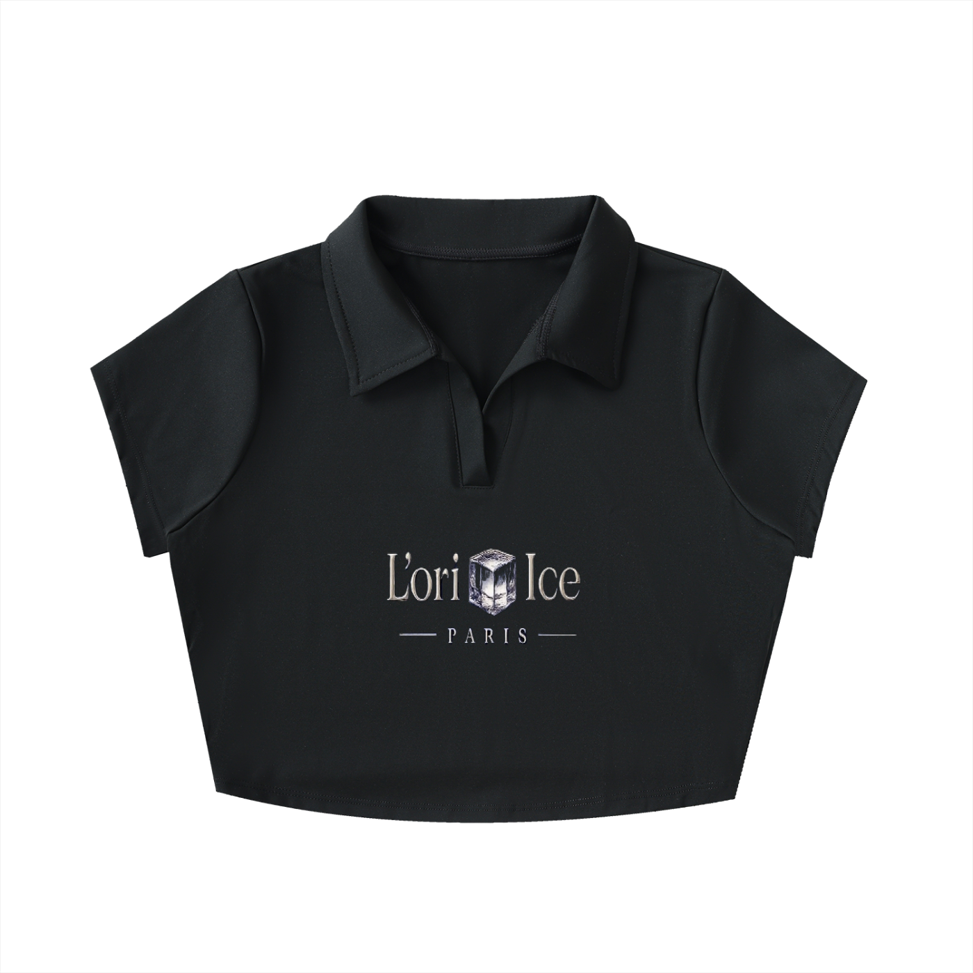 L’ori Ice Paris V-Neck Lapel Crop Top