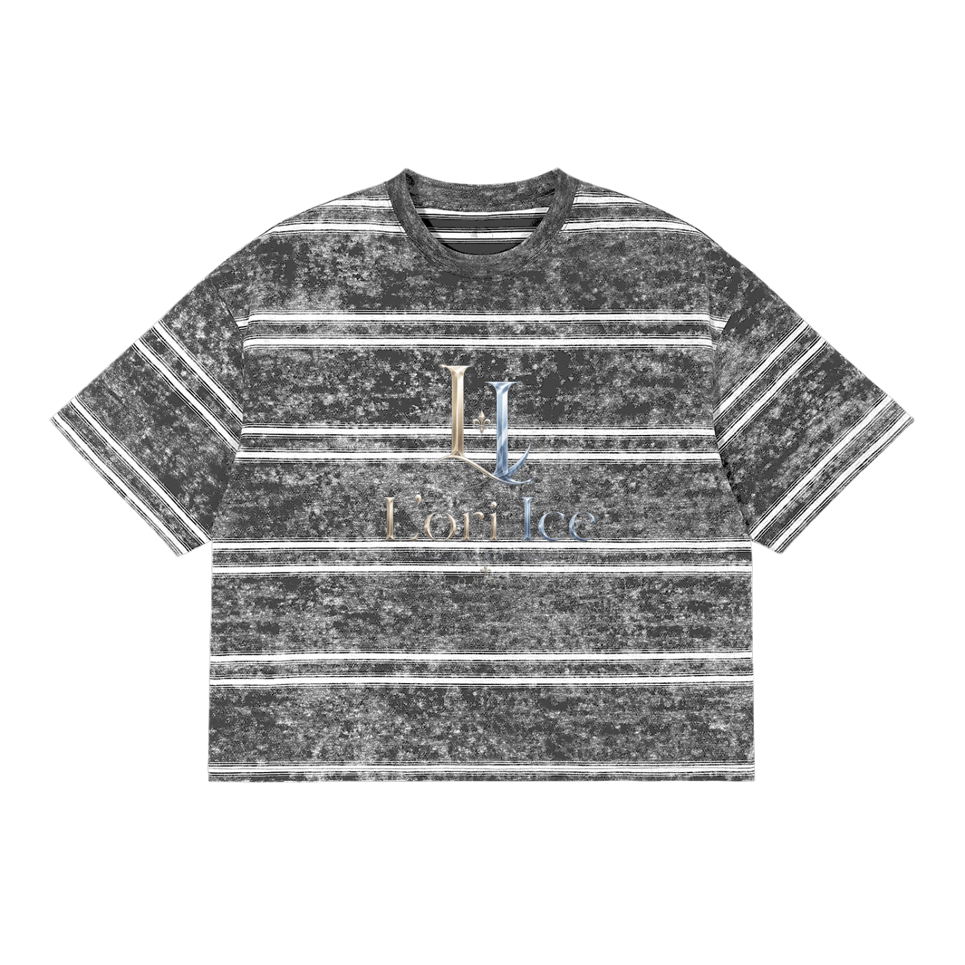 L’ori Ice Paris Snow Washed Striped Boxy T-Shirt