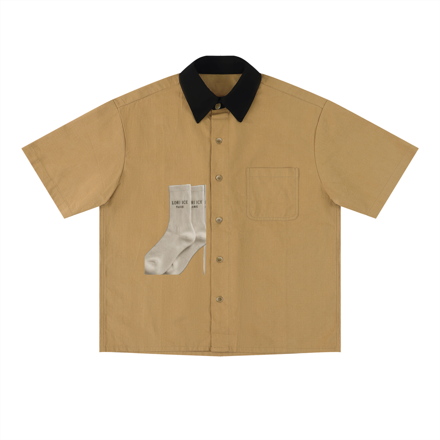 L’ori Ice Paris Unisex Color Block Short Sleeve Shirt