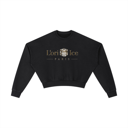 L’ori Ice Paris Vintage Washed Cropped Sweatshirt