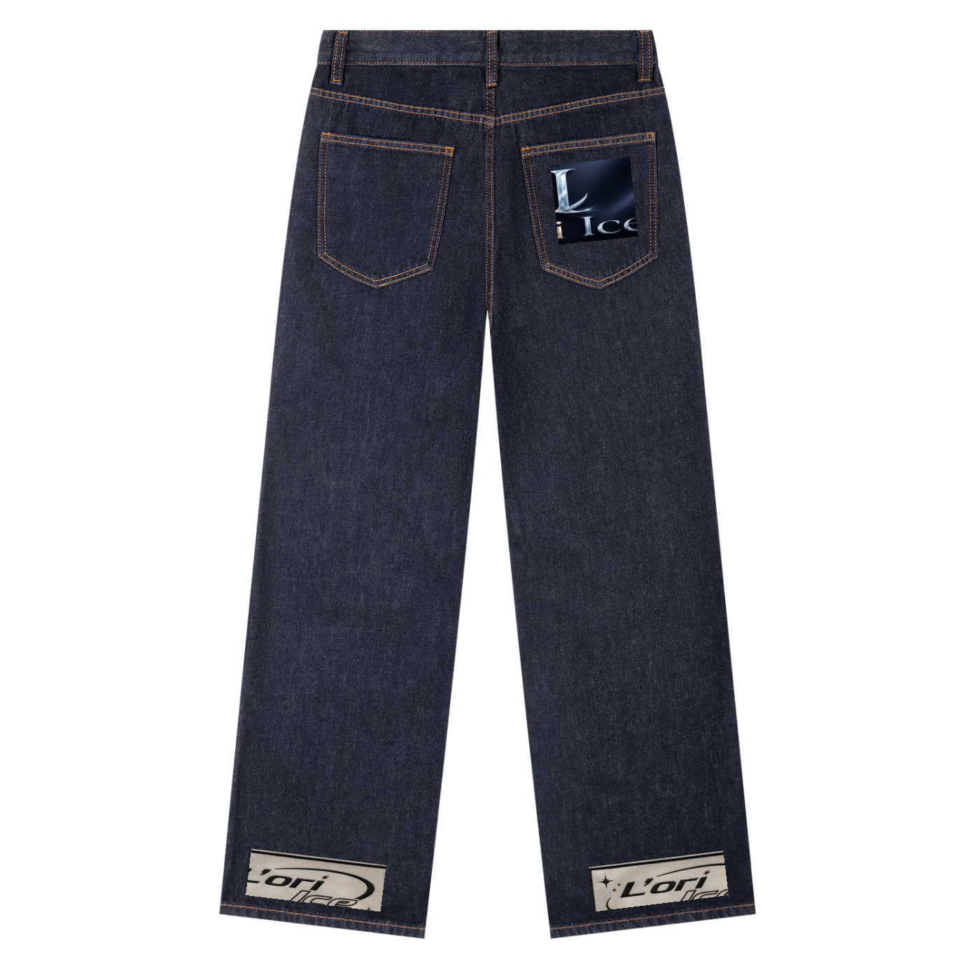 L’ori Ice Paris  Straight Leg Denim Jeans