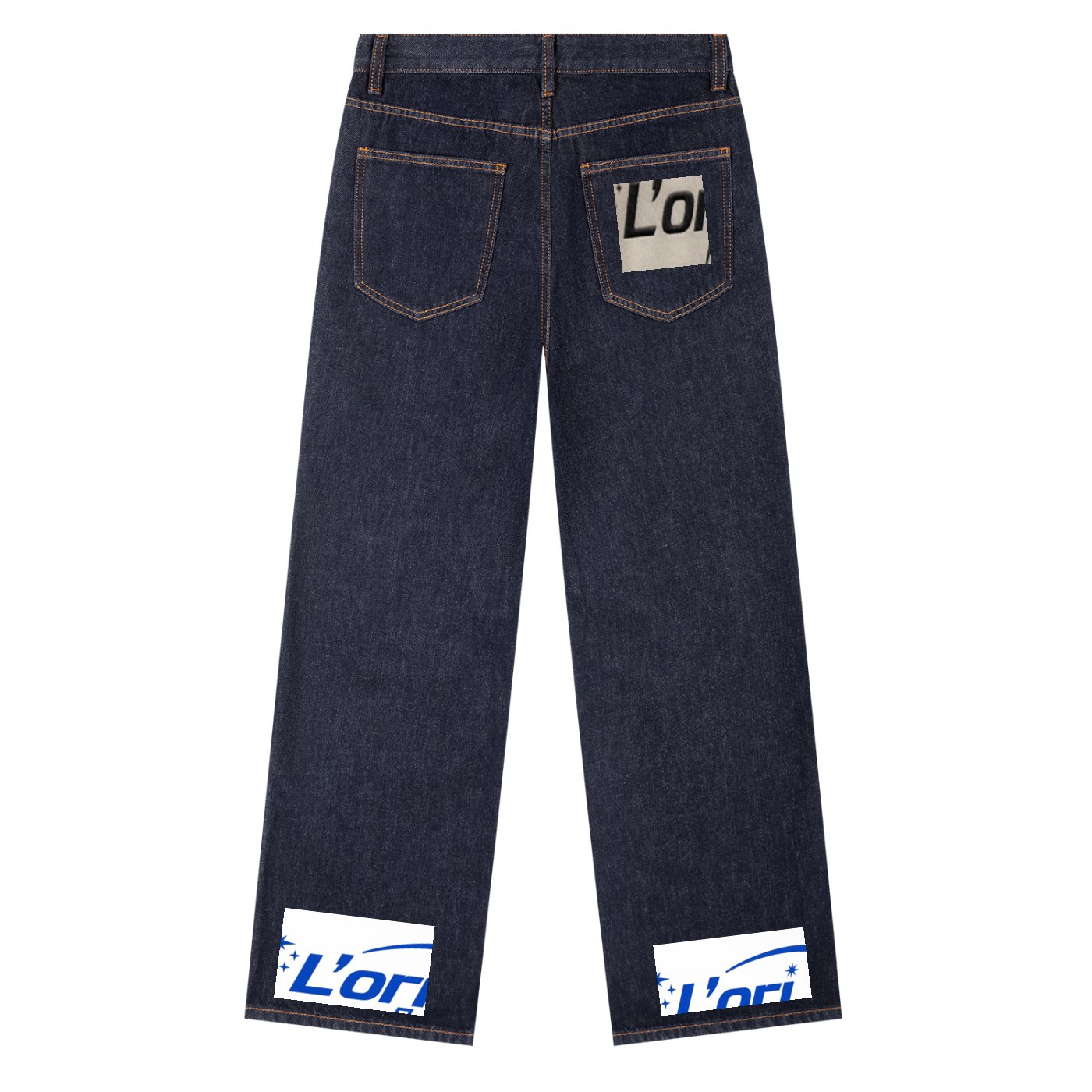 L’ori Ice Paris  Straight Leg Denim Jeans
