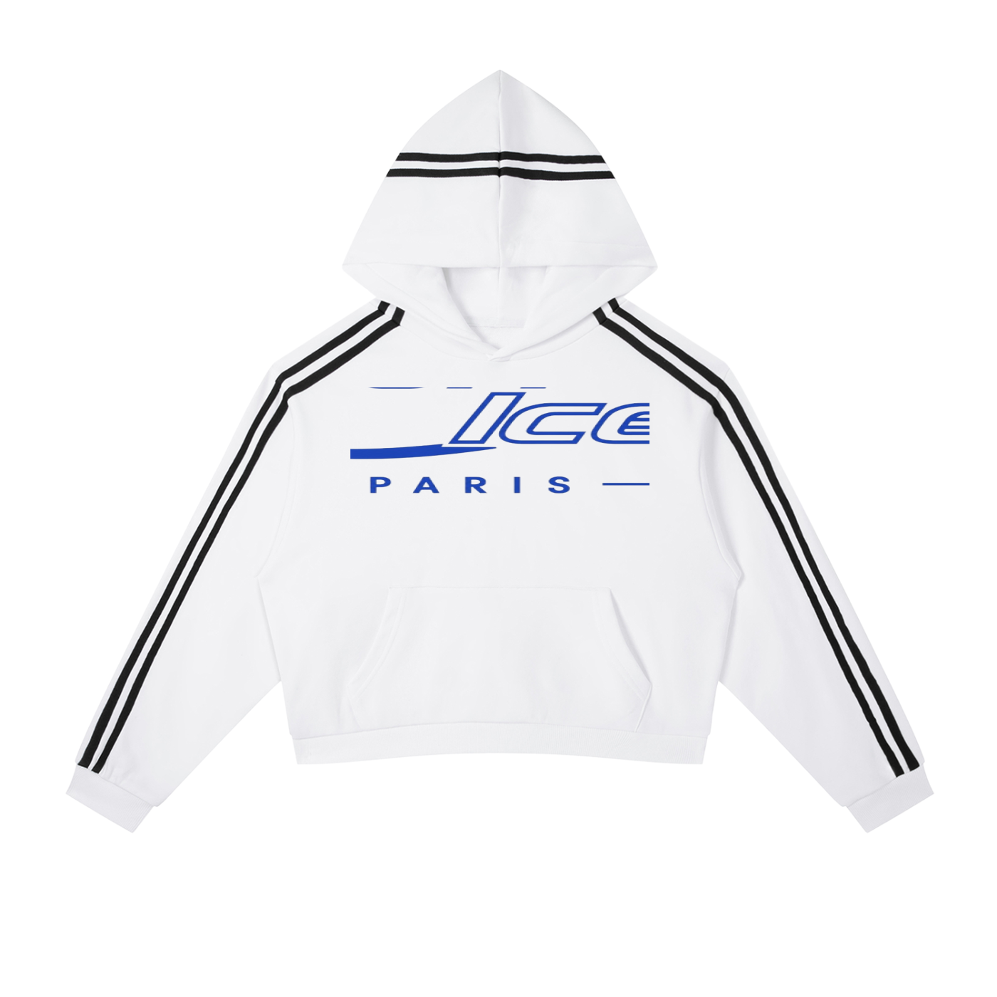 L’ori Ice Paris ( Woman  Stripe Cropped Hoodie