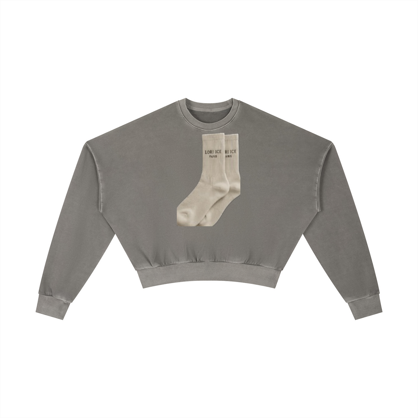 L’ori Ice Paris Vintage Washed Cropped Sweatshirt