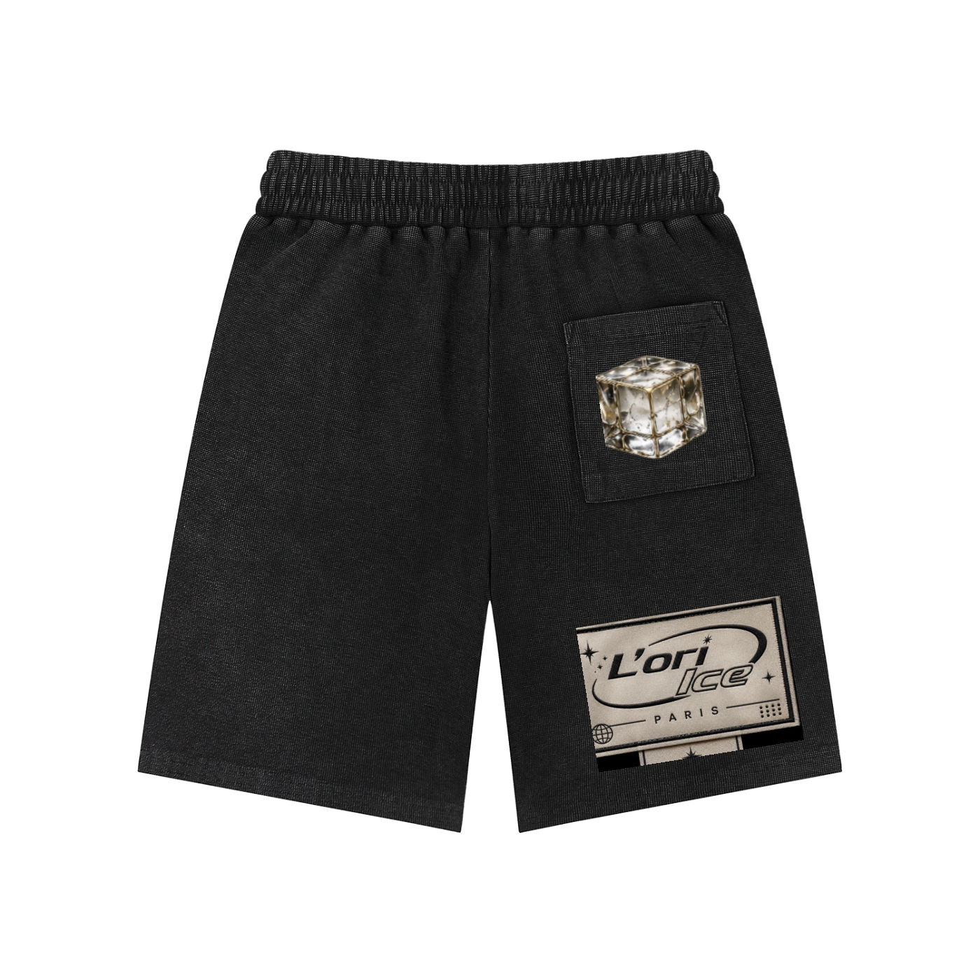 L’ori Ice Paris  Wash Waffle Knit Shorts