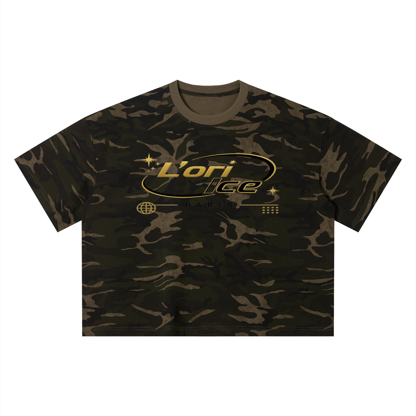 L’ori Ice Paris Unisex Camo Boxy T-Shirt