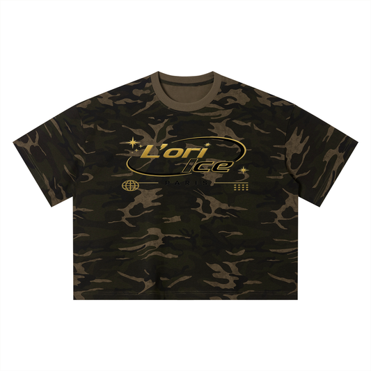 L’ori Ice Paris Unisex Camo Boxy T-Shirt