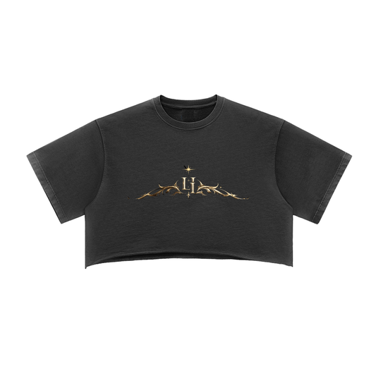 L’ori Ice Paris Snow Washed Raw Edge Crop Top