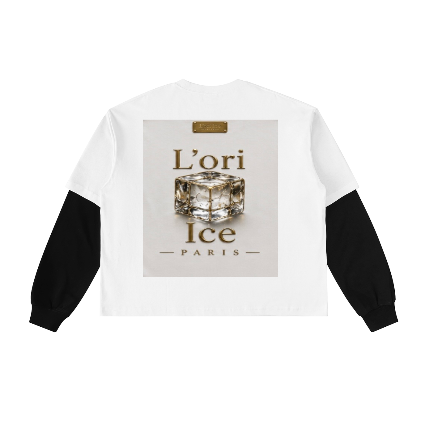 L’ori Ice Paris Layered Contrast Sleeve Cotton T-Shirt