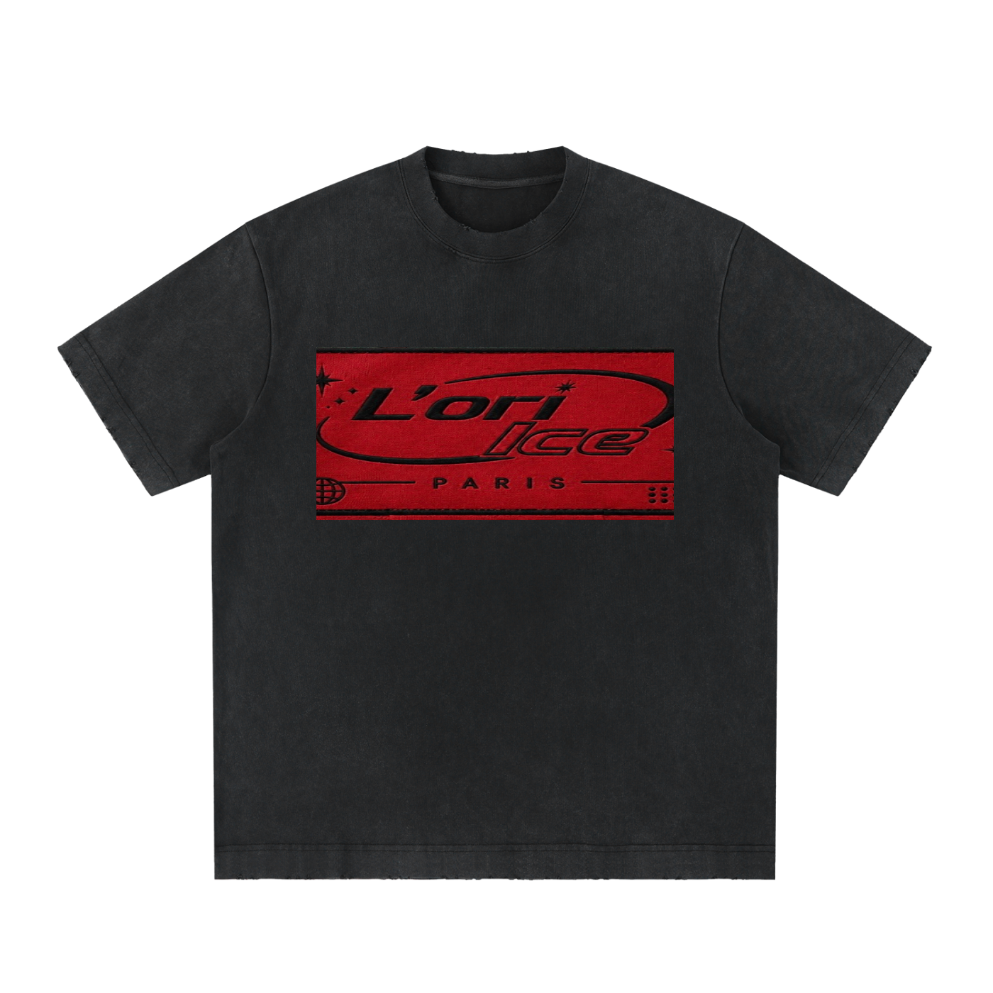 L’ori Ice Paris Heavyweight Vintage Washed Frayed T-Shirt