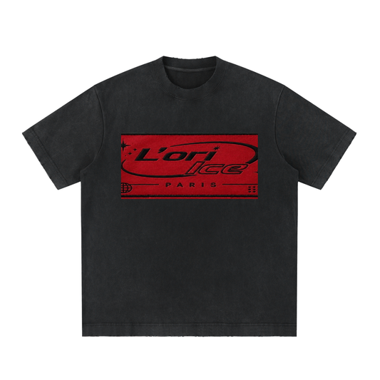 L’ori Ice Paris Heavyweight Vintage Washed Frayed T-Shirt