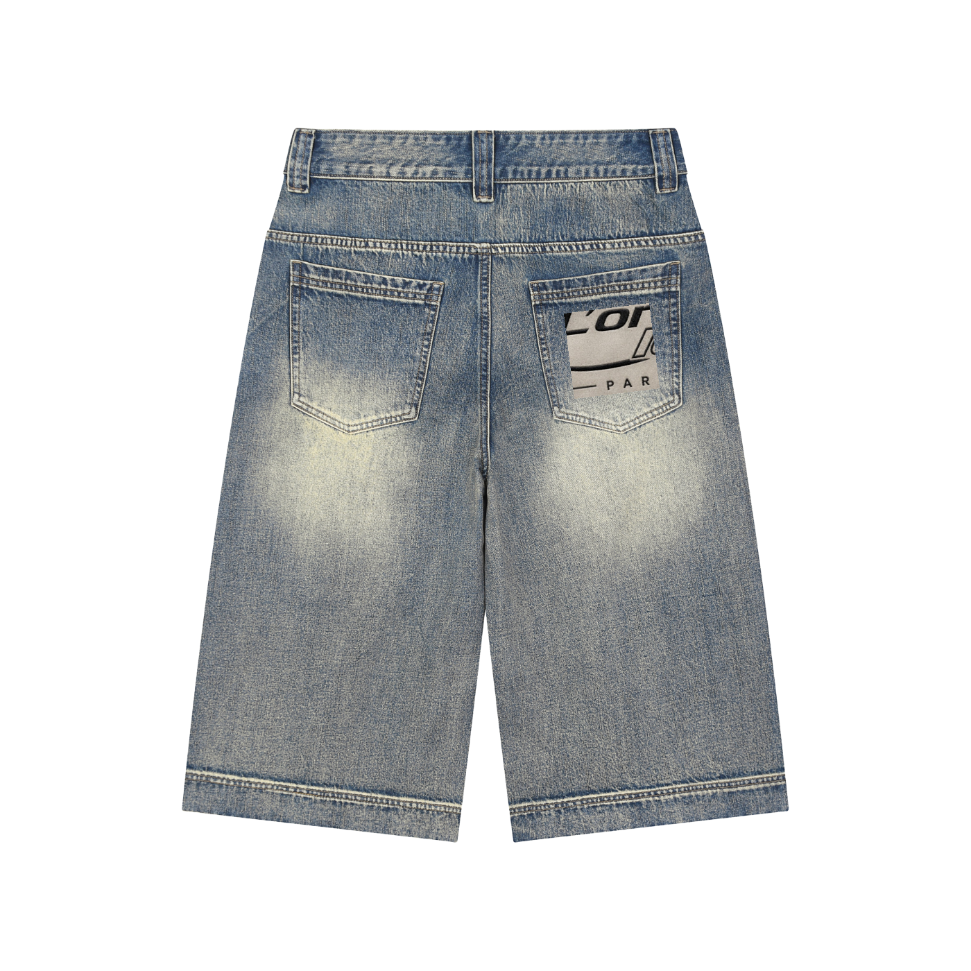 L’ori Ice Paris Wash Baggy Denim Shorts