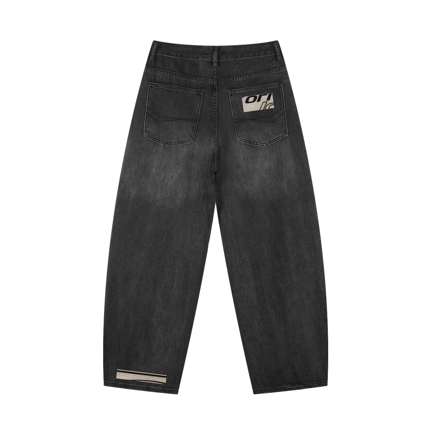 L’ori Ice Paris -No Bad Energy Men's Sunfade Vintage Wash Barrel Leg Jeans