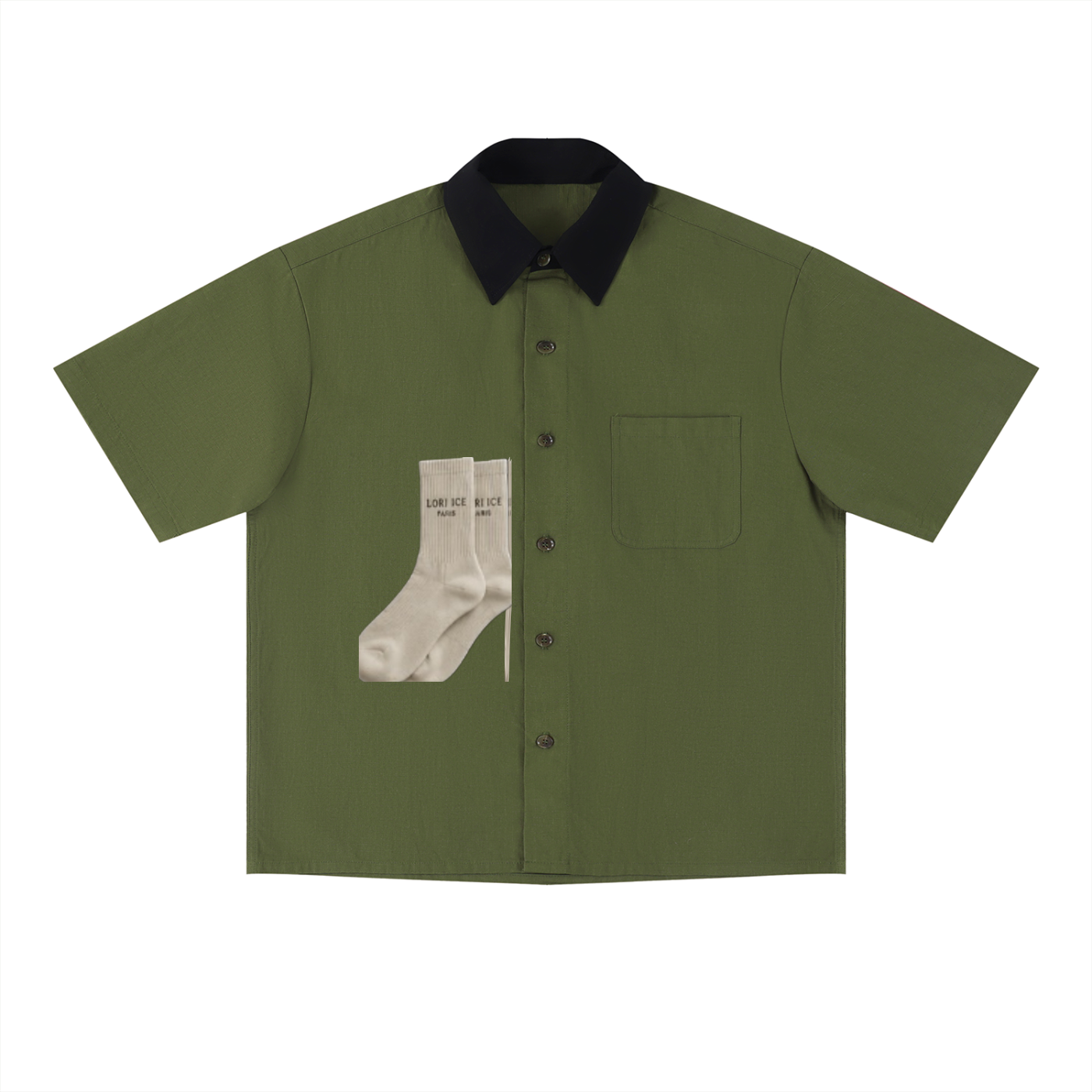 L’ori Ice Paris Unisex Color Block Short Sleeve Shirt