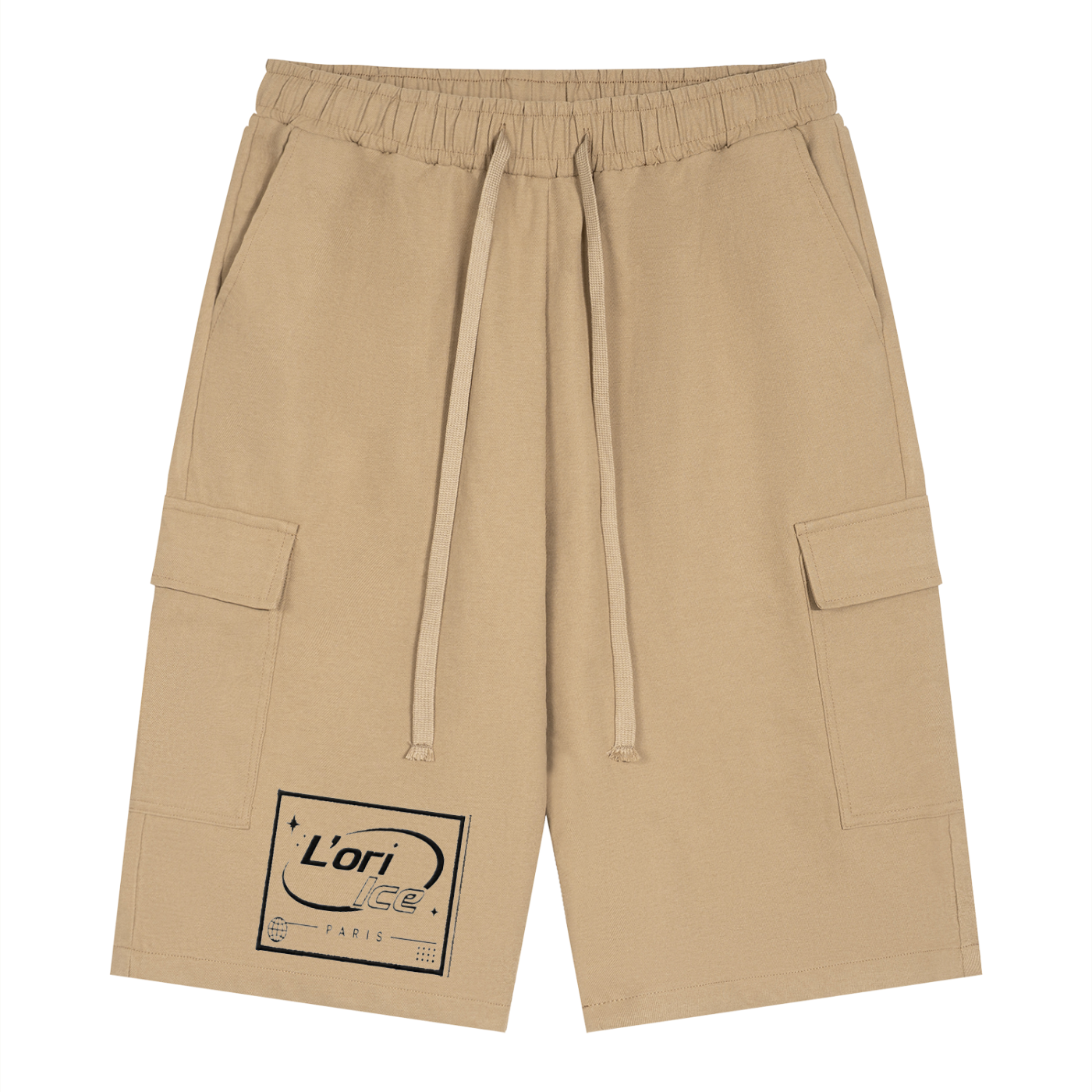 L’ori Ice Paris Unisex Drawstring Cargo Shorts