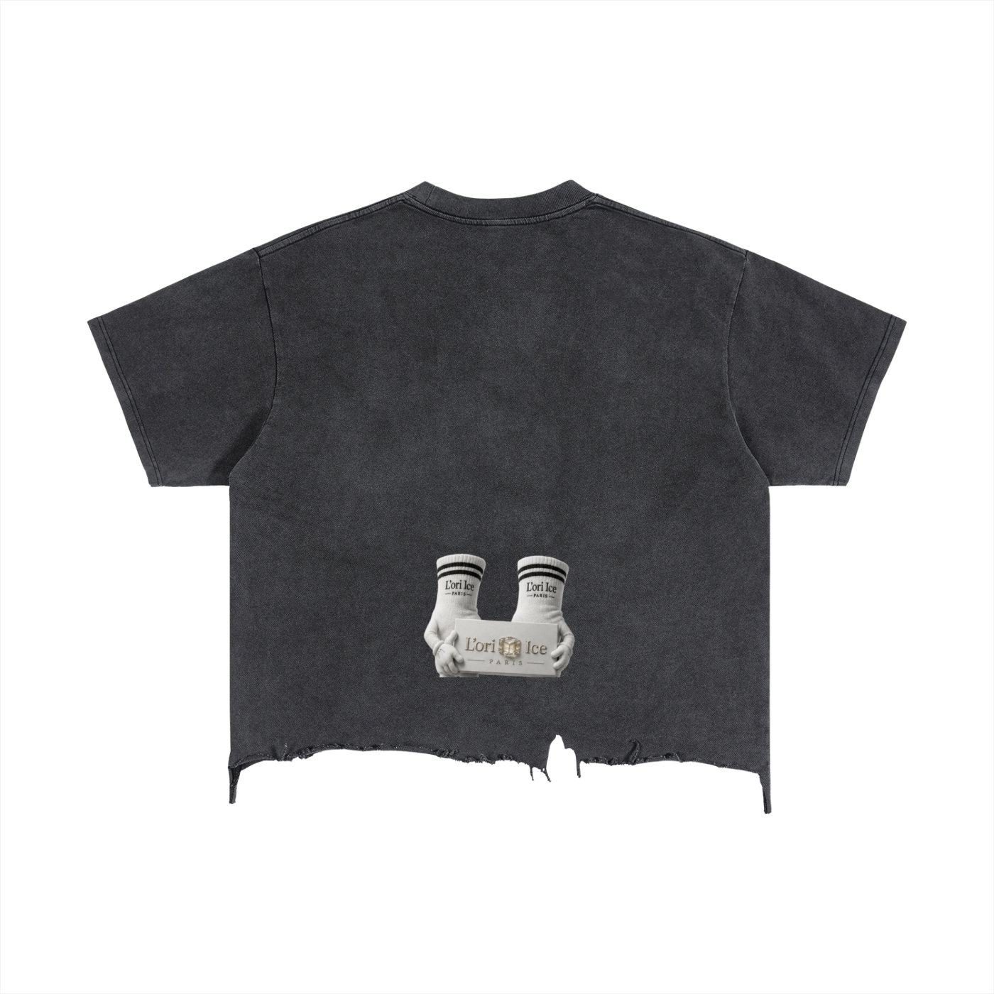 Vintage Wash Boxy Distressed Hem T-Shirt