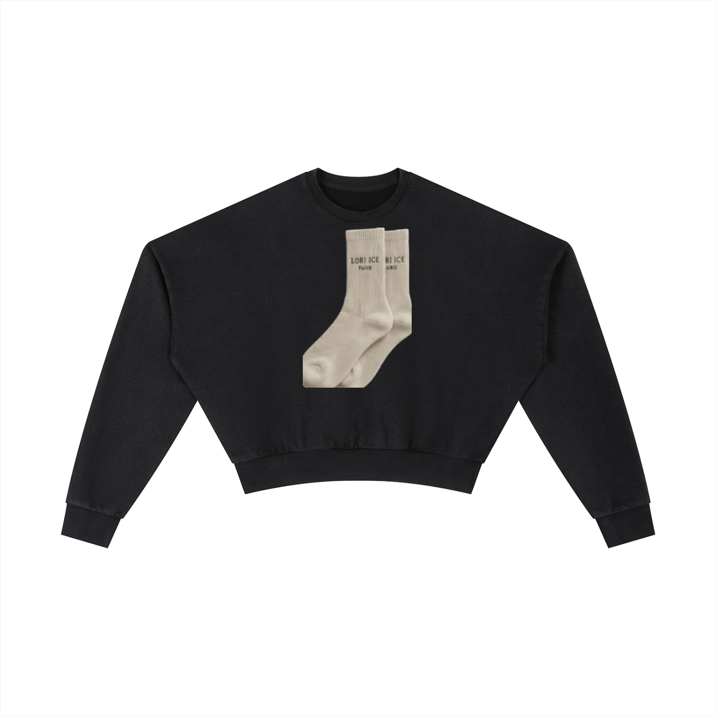 L’ori Ice Paris Vintage Washed Cropped Sweatshirt