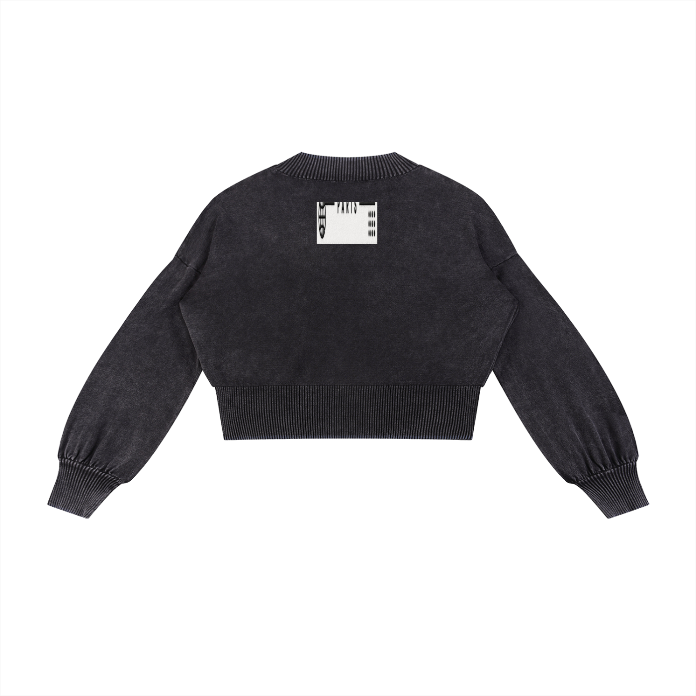 L’ori Ice Paris ( Woman Mineral Wash Balloon Sleeve Cropped Sweater