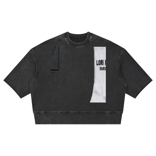 L’ori Ice Paris Unisex Mineral Wash Boxy Raw Edge T-Shirt