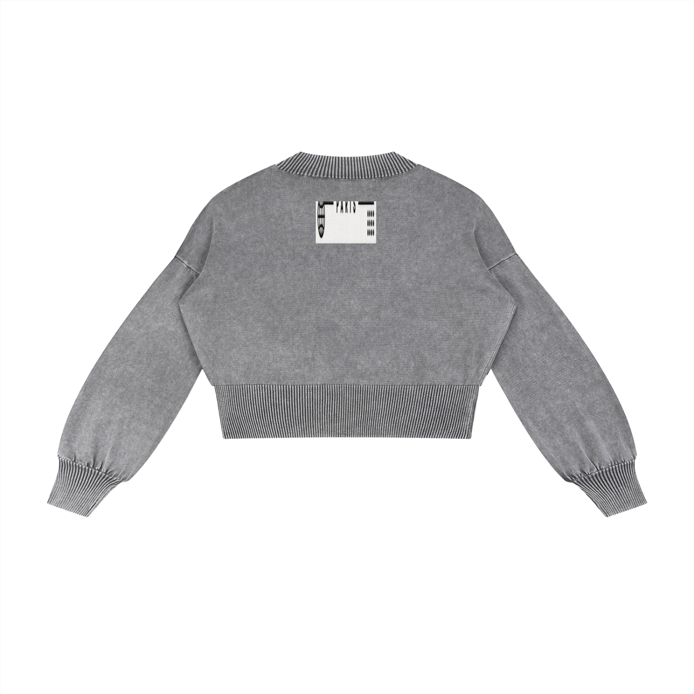 L’ori Ice Paris ( Woman Mineral Wash Balloon Sleeve Cropped Sweater
