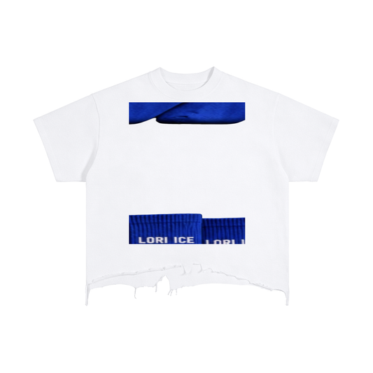 L’ori Ice Paris Vintage Wash Boxy Distressed Hem T-Shirt