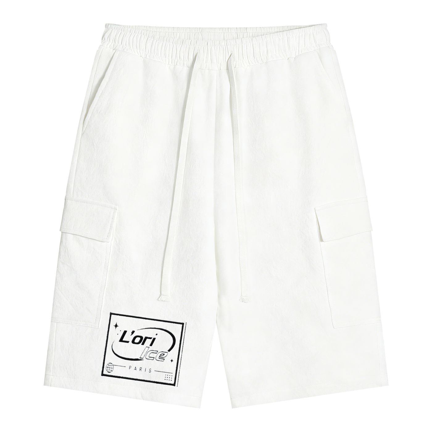 L’ori Ice Paris Unisex Drawstring Cargo Shorts
