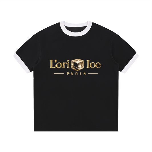 L’ori Ice Paris Contrast Edge Ribbed Crewneck T-Shirt
